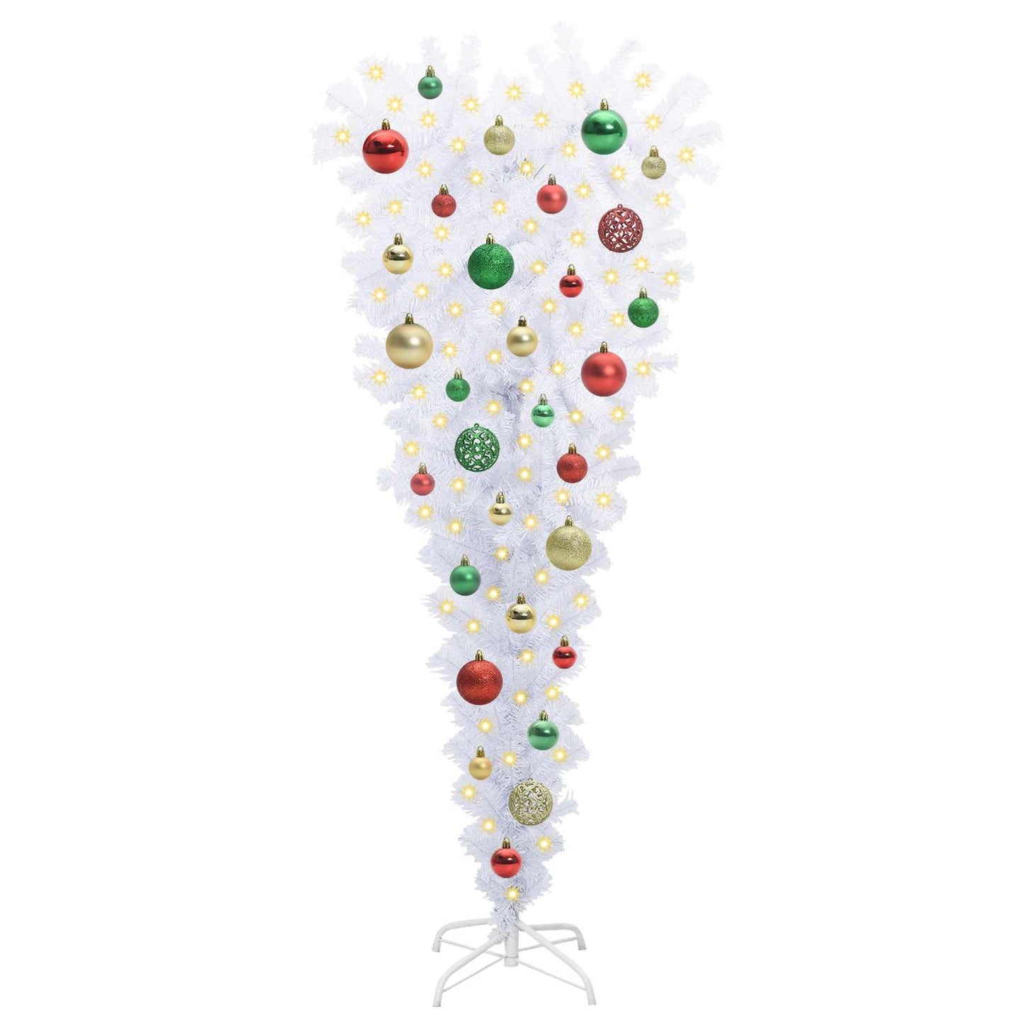 vidaXL Artificial Christmas Tree with Stand White 120 cm PVC and Steel