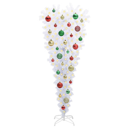 vidaXL Artificial Christmas Tree with Stand White 120 cm PVC and Steel