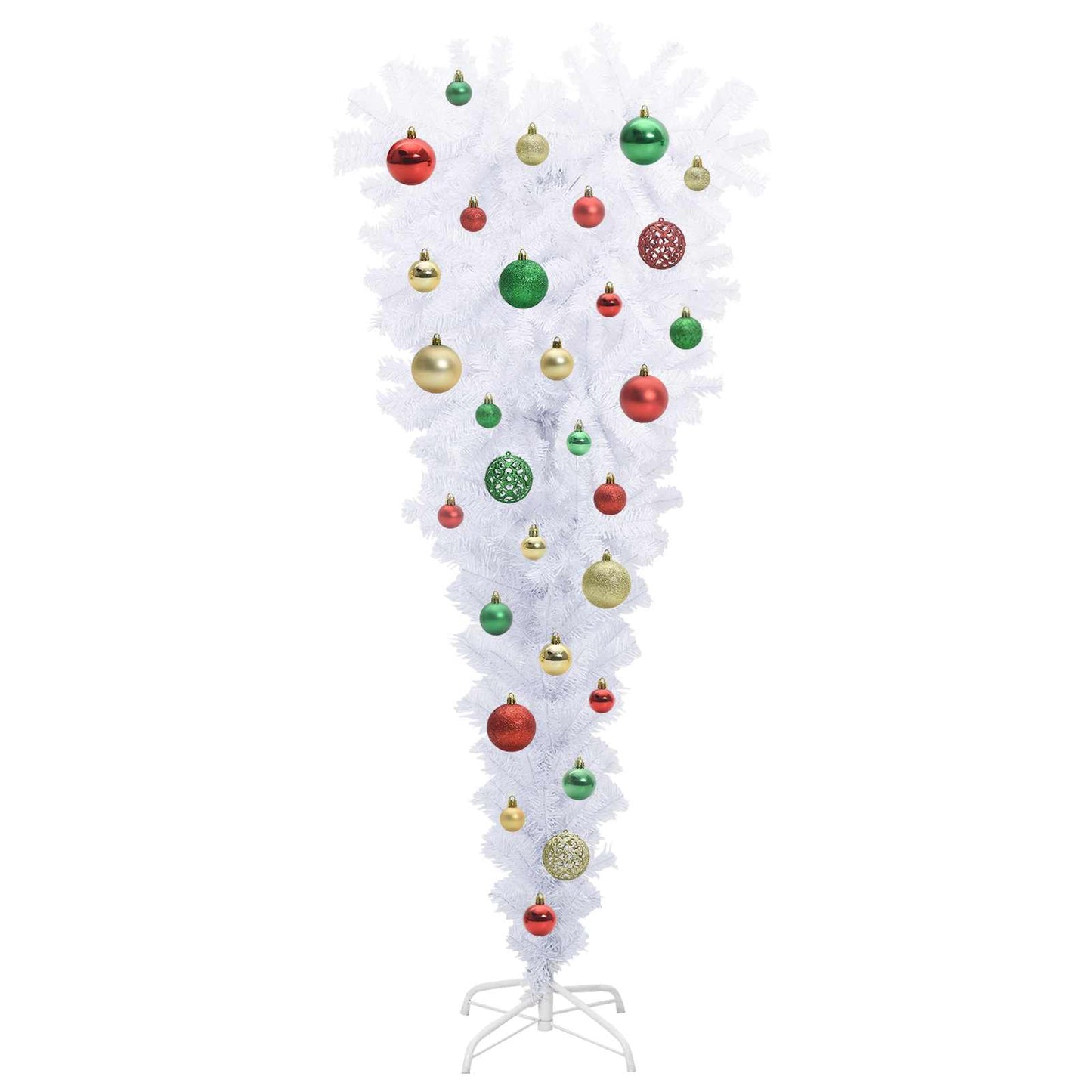 vidaXL Artificial Christmas Tree with Stand White 120 cm PVC and Steel