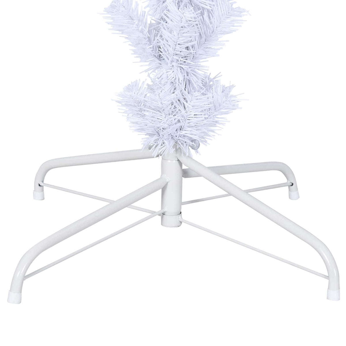 vidaXL Artificial Christmas Tree with Stand White 180 cm PVC and Steel