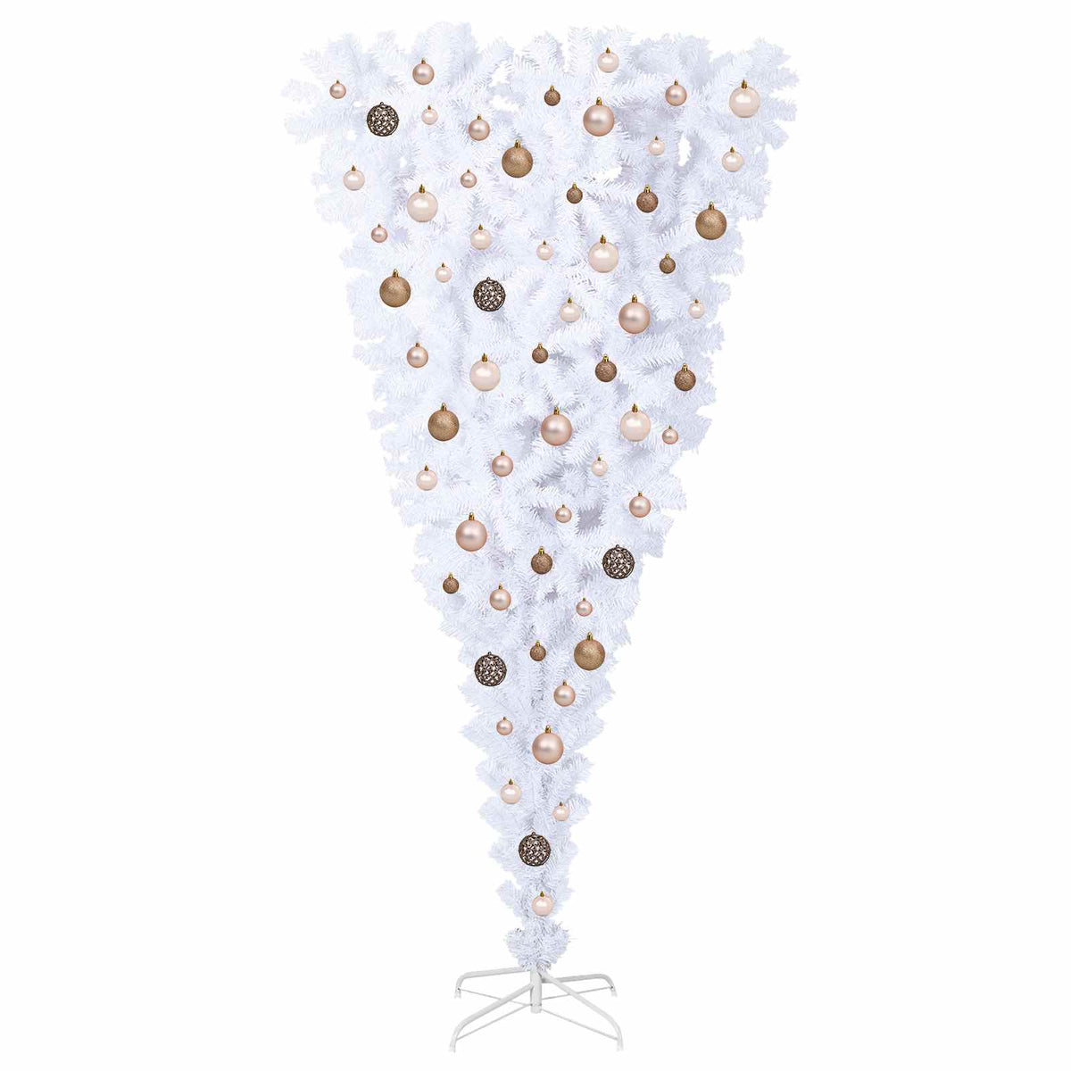 vidaXL Artificial Christmas Tree with Stand White 180 cm PVC and Steel