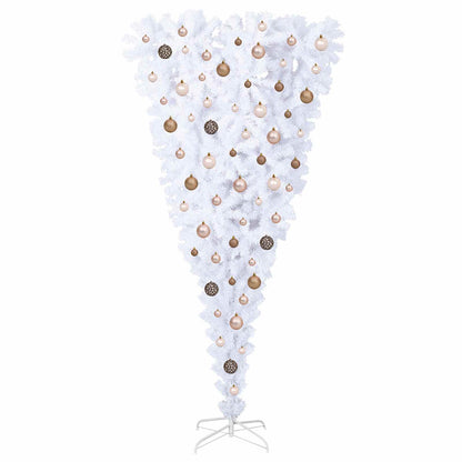 vidaXL Artificial Christmas Tree with Stand White 180 cm PVC and Steel