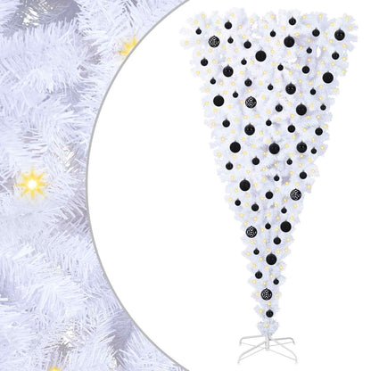 vidaXL Artificial Christmas Tree with Stand White 180 cm PVC and Steel