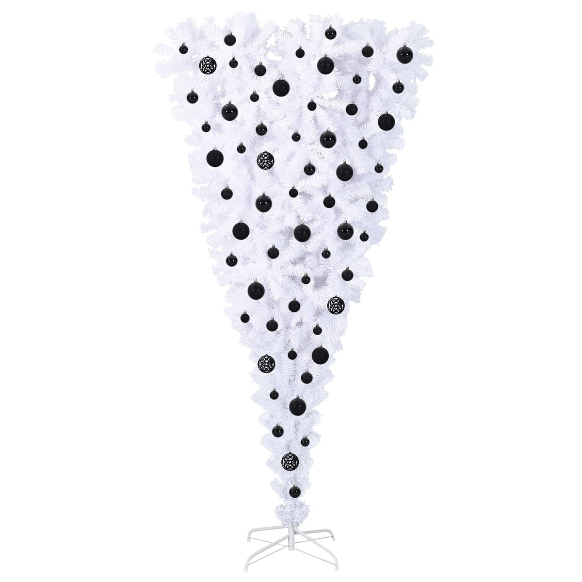vidaXL Artificial Christmas Tree with Stand White 180 cm PVC and Steel