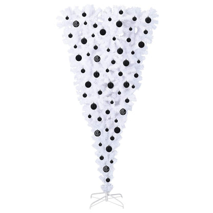 vidaXL Artificial Christmas Tree with Stand White 180 cm PVC and Steel