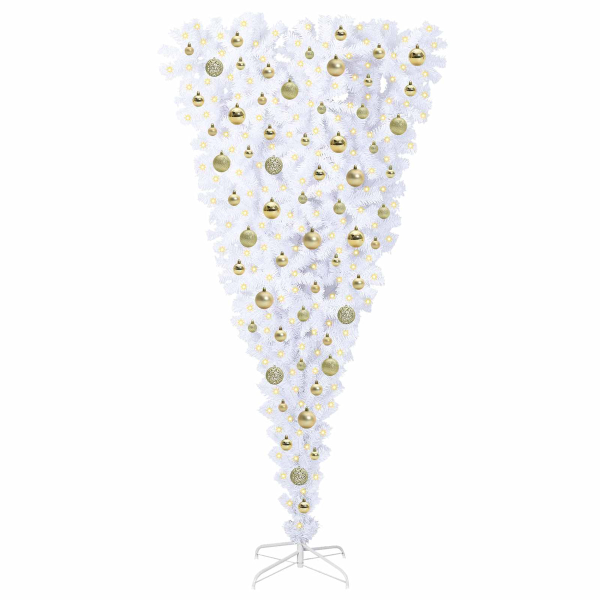 vidaXL Artificial Christmas Tree with Stand White 180 cm PVC and Steel