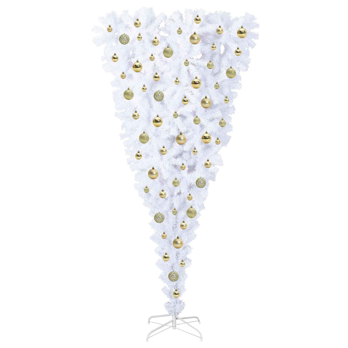 vidaXL Artificial Christmas Tree with Stand White 180 cm PVC and Steel