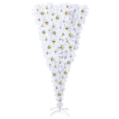 vidaXL Artificial Christmas Tree with Stand White 180 cm PVC and Steel