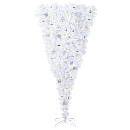 vidaXL Artificial Christmas Tree with Stand White 180 cm PVC and Steel