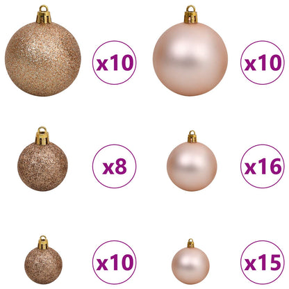 vidaXL Artificial Christmas Tree with Stand White 210 cm PVC and Steel