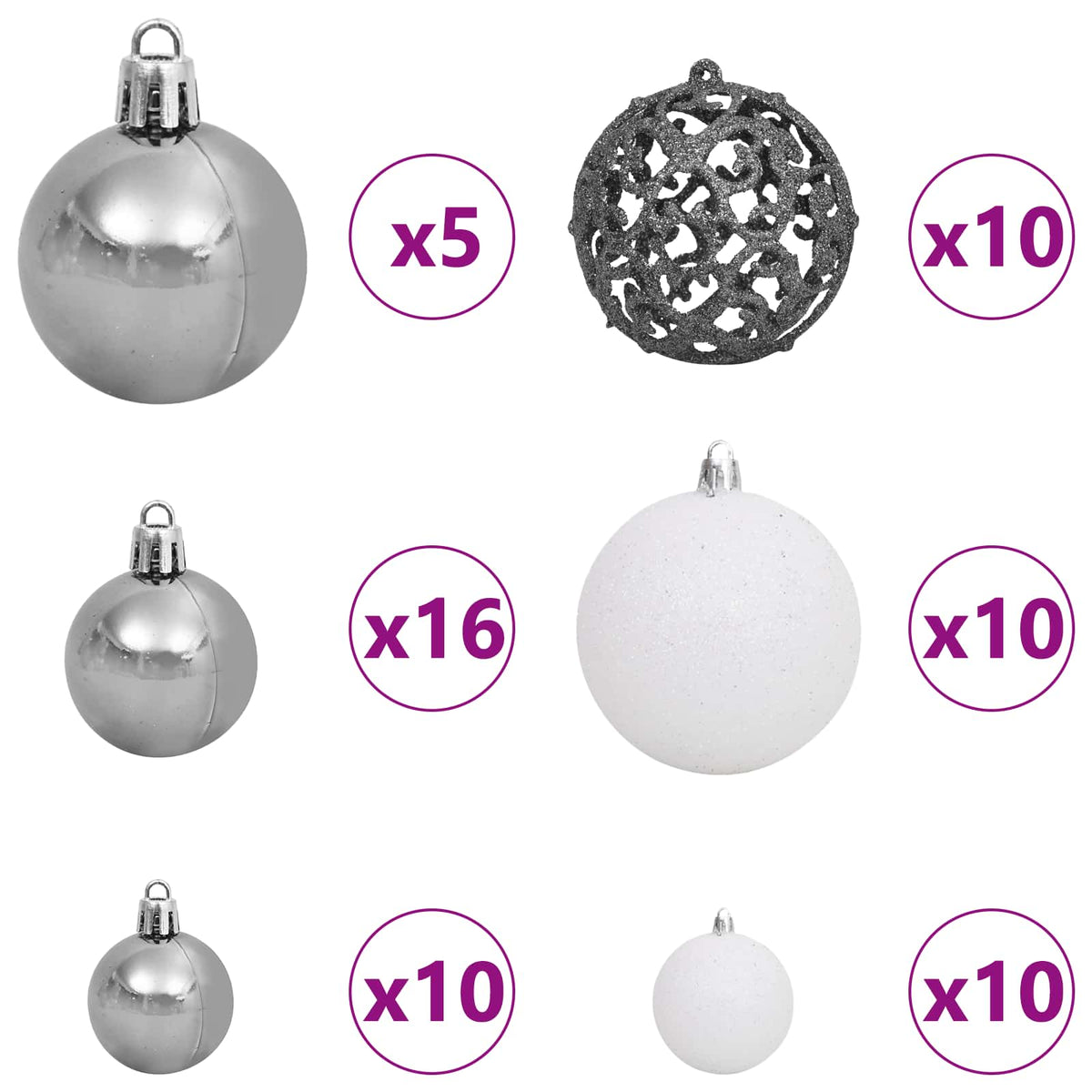 vidaXL Artificial Christmas Tree with Stand White 210 cm PVC and Steel