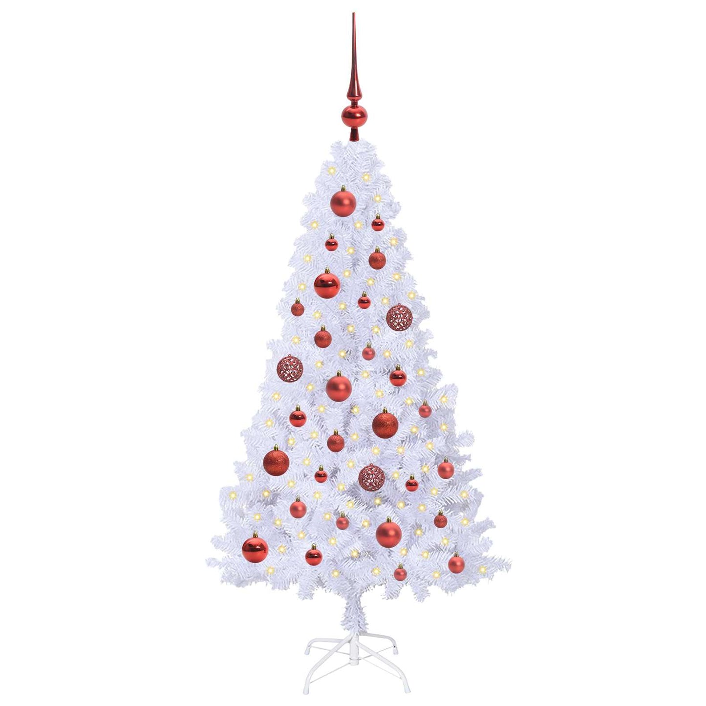 vidaXL Artificial Christmas Tree with Stand White 120 cm PVC and Steel