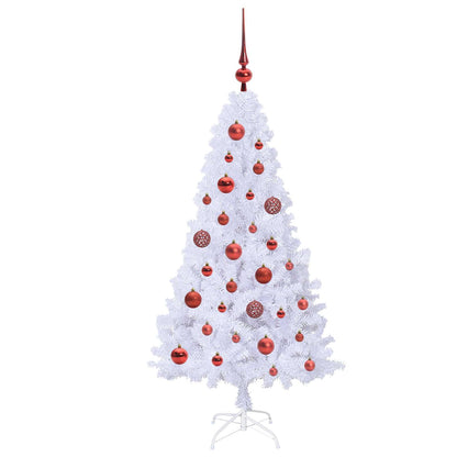 vidaXL Artificial Christmas Tree with Stand White 120 cm PVC and Steel
