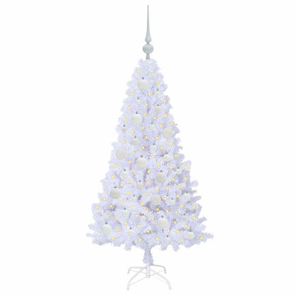 vidaXL Artificial Christmas Tree with Stand White 120 cm PVC and Steel