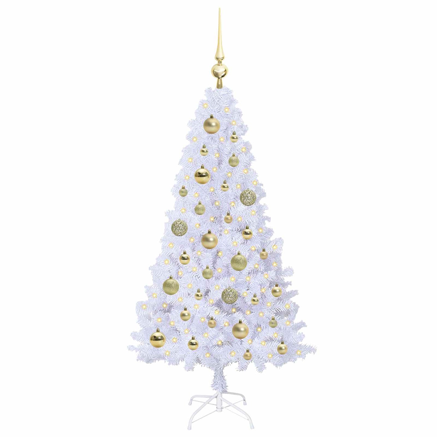 vidaXL Artificial Christmas Tree with Stand White 120 cm PVC and Steel