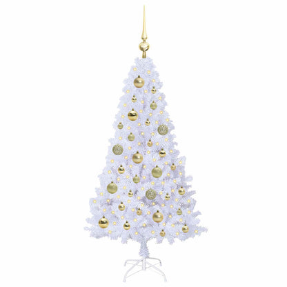 vidaXL Artificial Christmas Tree with Stand White 120 cm PVC and Steel