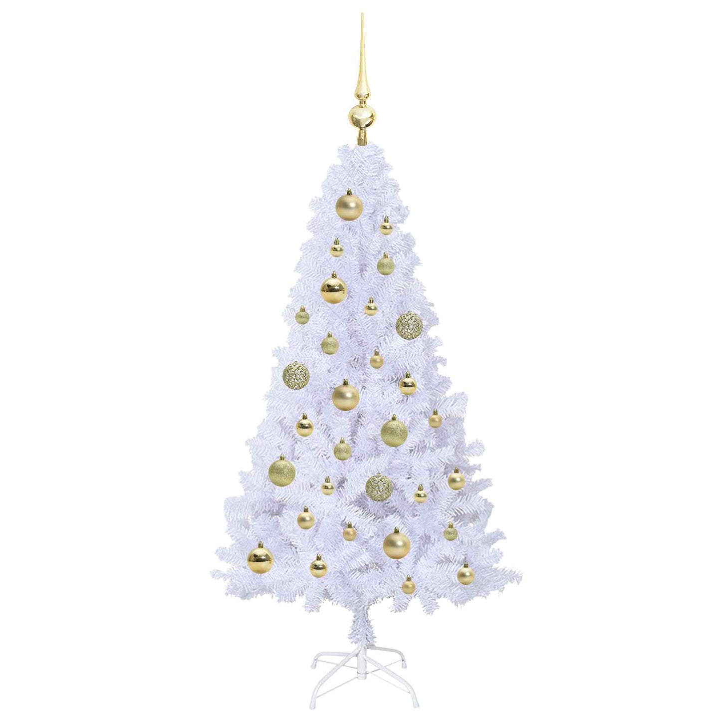 vidaXL Artificial Christmas Tree with Stand White 120 cm PVC and Steel