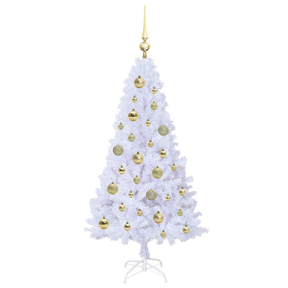 vidaXL Artificial Christmas Tree with Stand White 120 cm PVC and Steel
