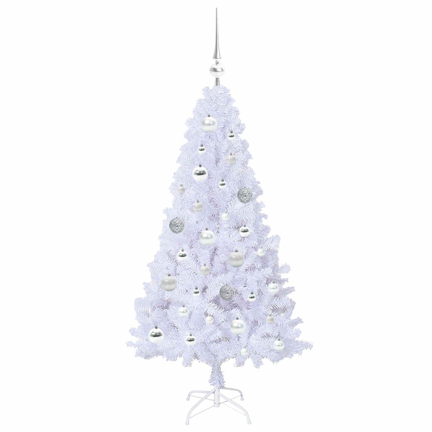 vidaXL Artificial Christmas Tree with Stand White 120 cm PVC and Steel