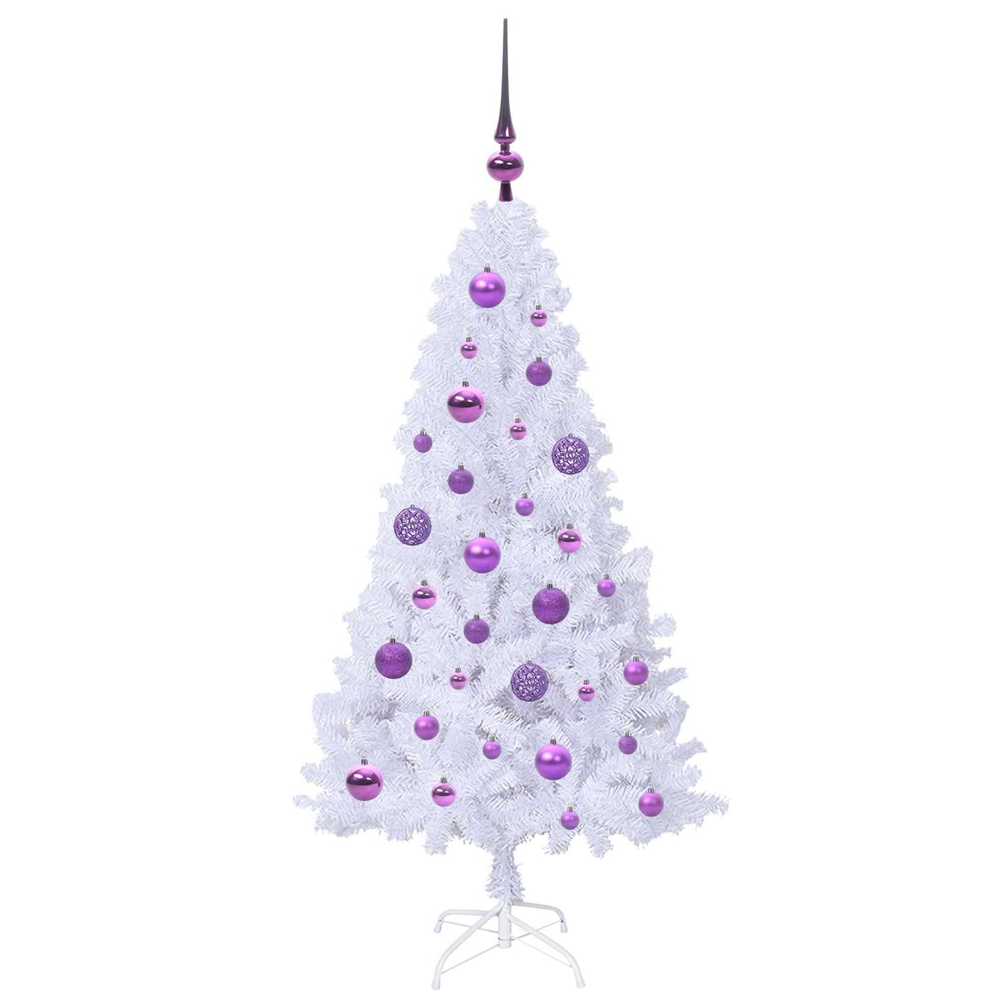 vidaXL Artificial Christmas Tree with Stand White 120 cm PVC and Steel