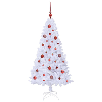 vidaXL Artificial Christmas Tree with Stand White 150 cm PVC and Steel