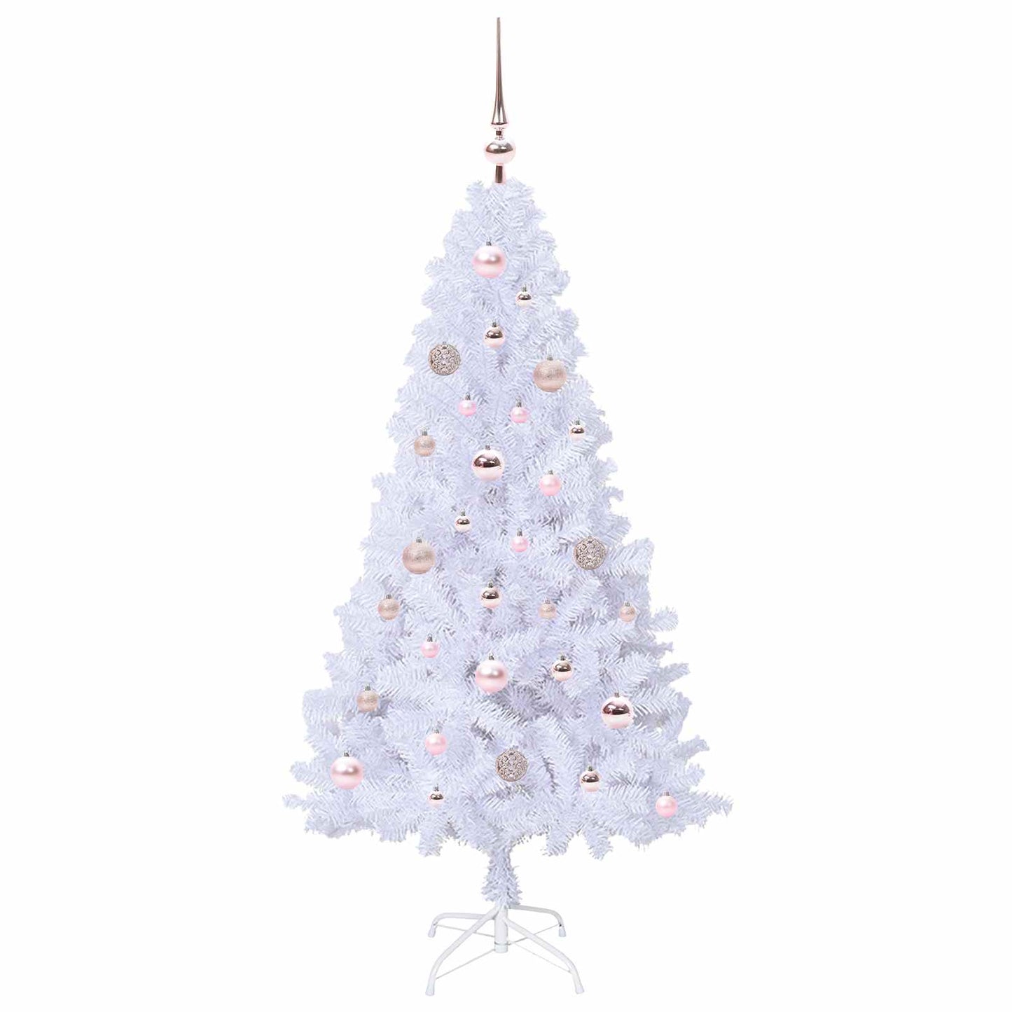 vidaXL Artificial Christmas Tree with Stand White 150 cm PVC and Steel