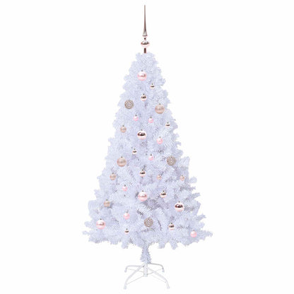 vidaXL Artificial Christmas Tree with Stand White 150 cm PVC and Steel