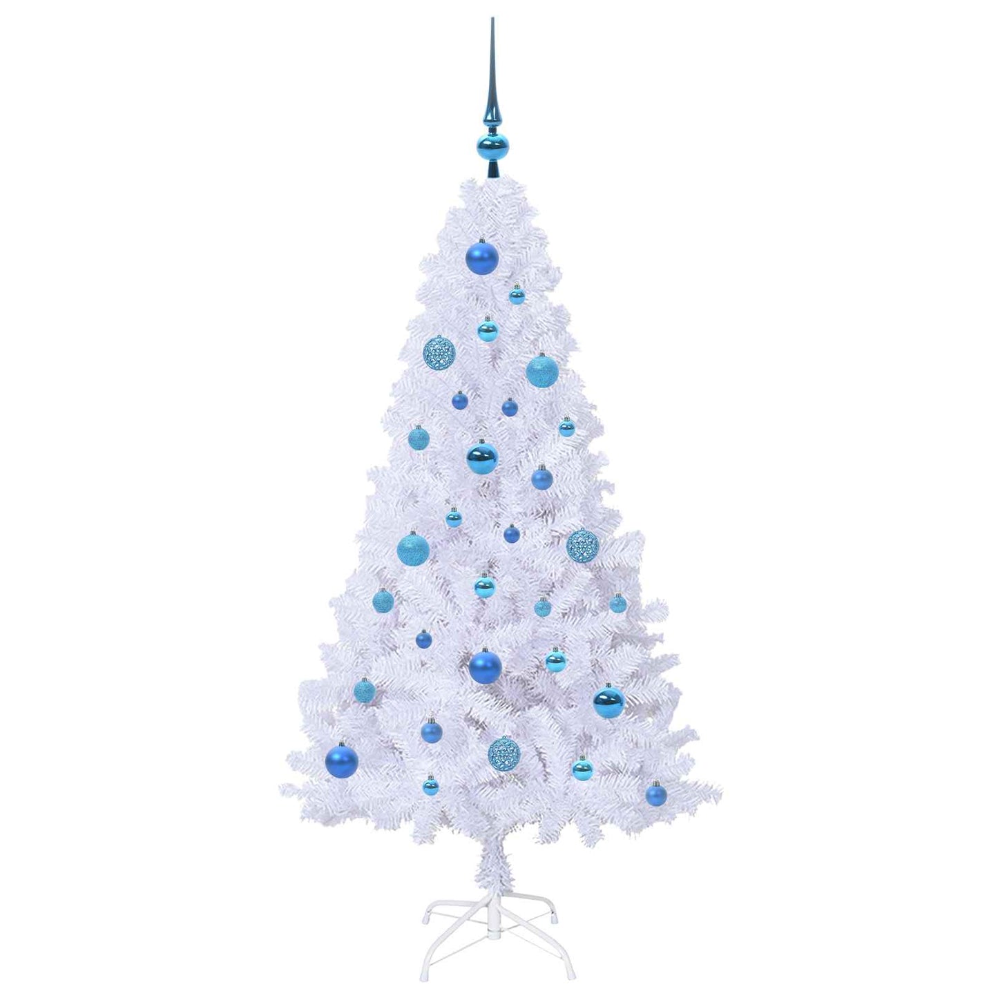 vidaXL Artificial Christmas Tree with Stand White 150 cm PVC and Steel