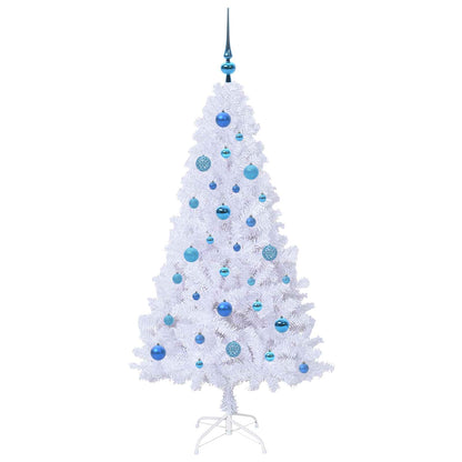vidaXL Artificial Christmas Tree with Stand White 150 cm PVC and Steel
