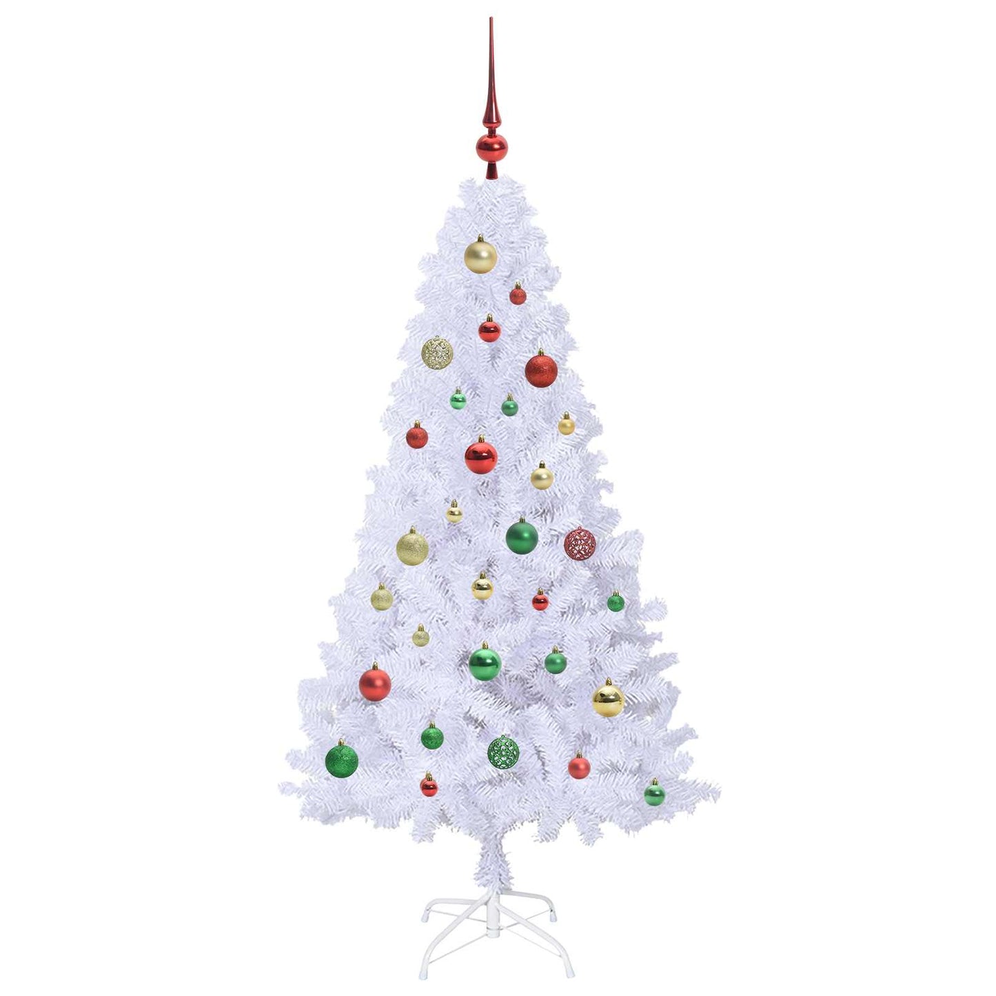 vidaXL Artificial Christmas Tree with Stand White 150 cm PVC and Steel