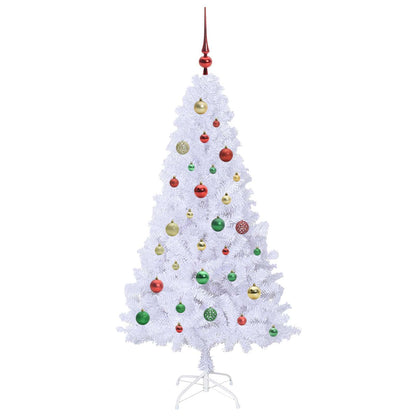 vidaXL Artificial Christmas Tree with Stand White 150 cm PVC and Steel
