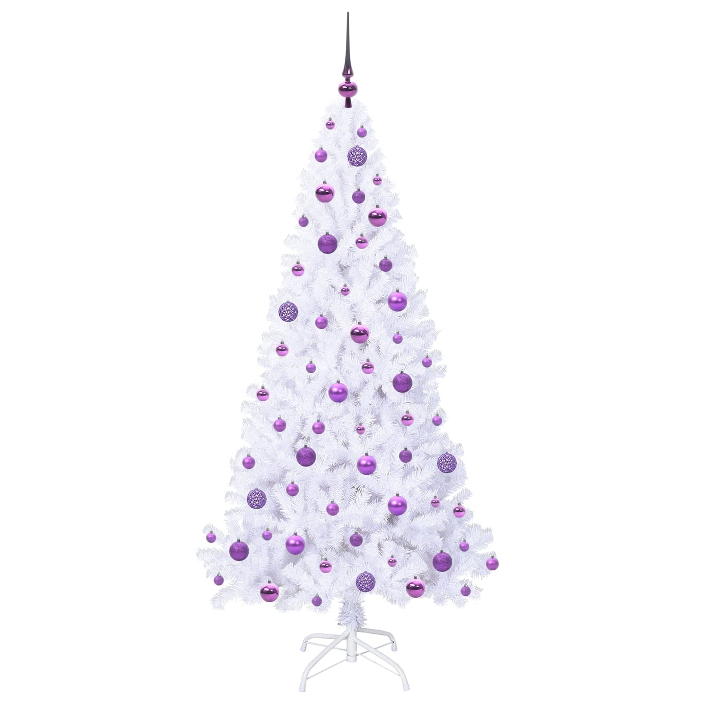 vidaXL Artificial Christmas Tree with Stand White 180 cm PVC and Steel