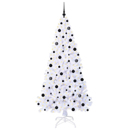 vidaXL Artificial Christmas Tree with Stand White 210 cm PVC and Steel