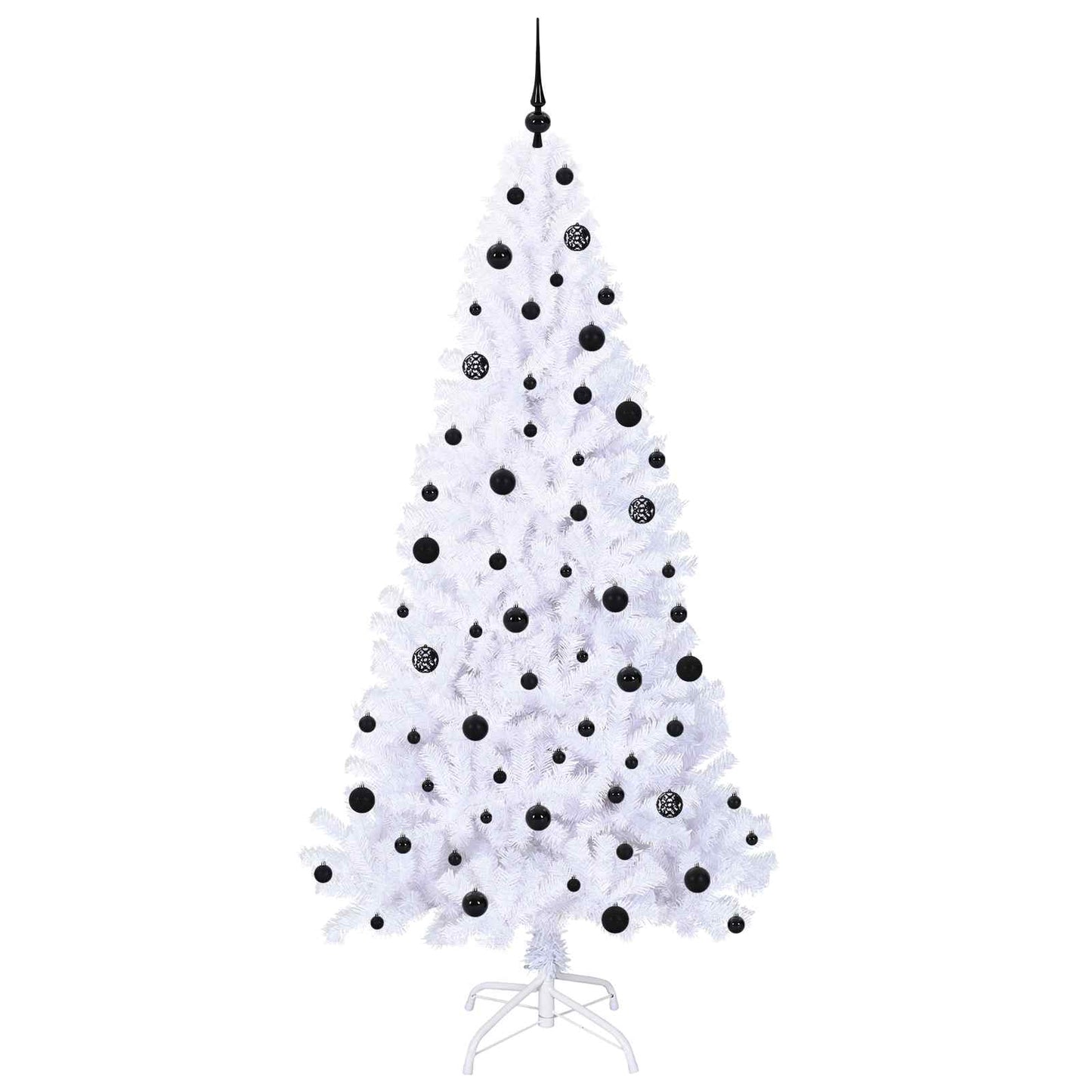 vidaXL Artificial Christmas Tree with Stand White 210 cm PVC and Steel