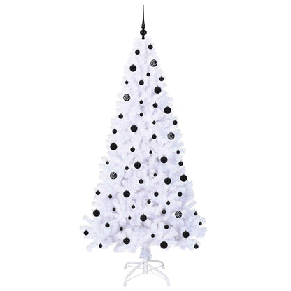 vidaXL Artificial Christmas Tree with Stand White 210 cm PVC and Steel