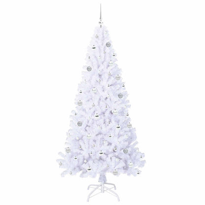vidaXL Artificial Christmas Tree with Stand White 210 cm PVC and Steel