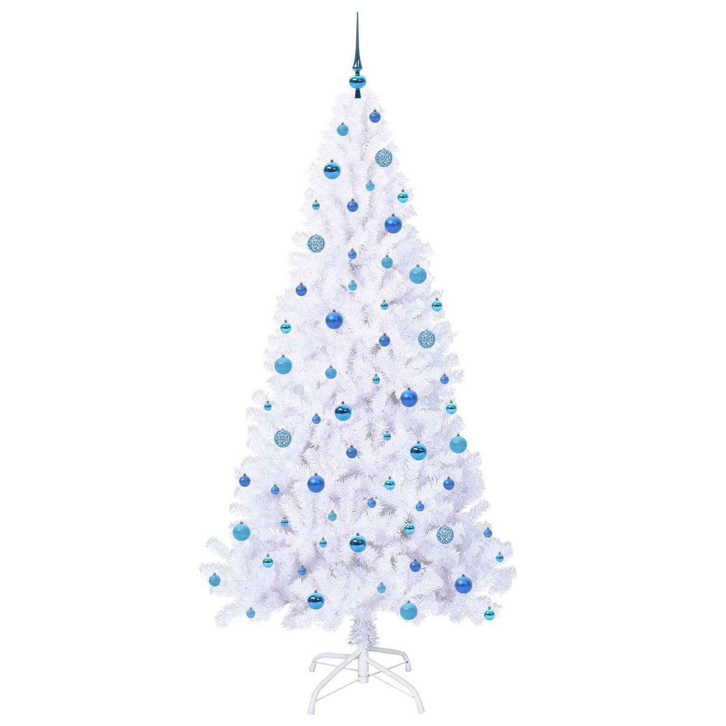 vidaXL Artificial Christmas Tree with Stand White 210 cm PVC and Steel