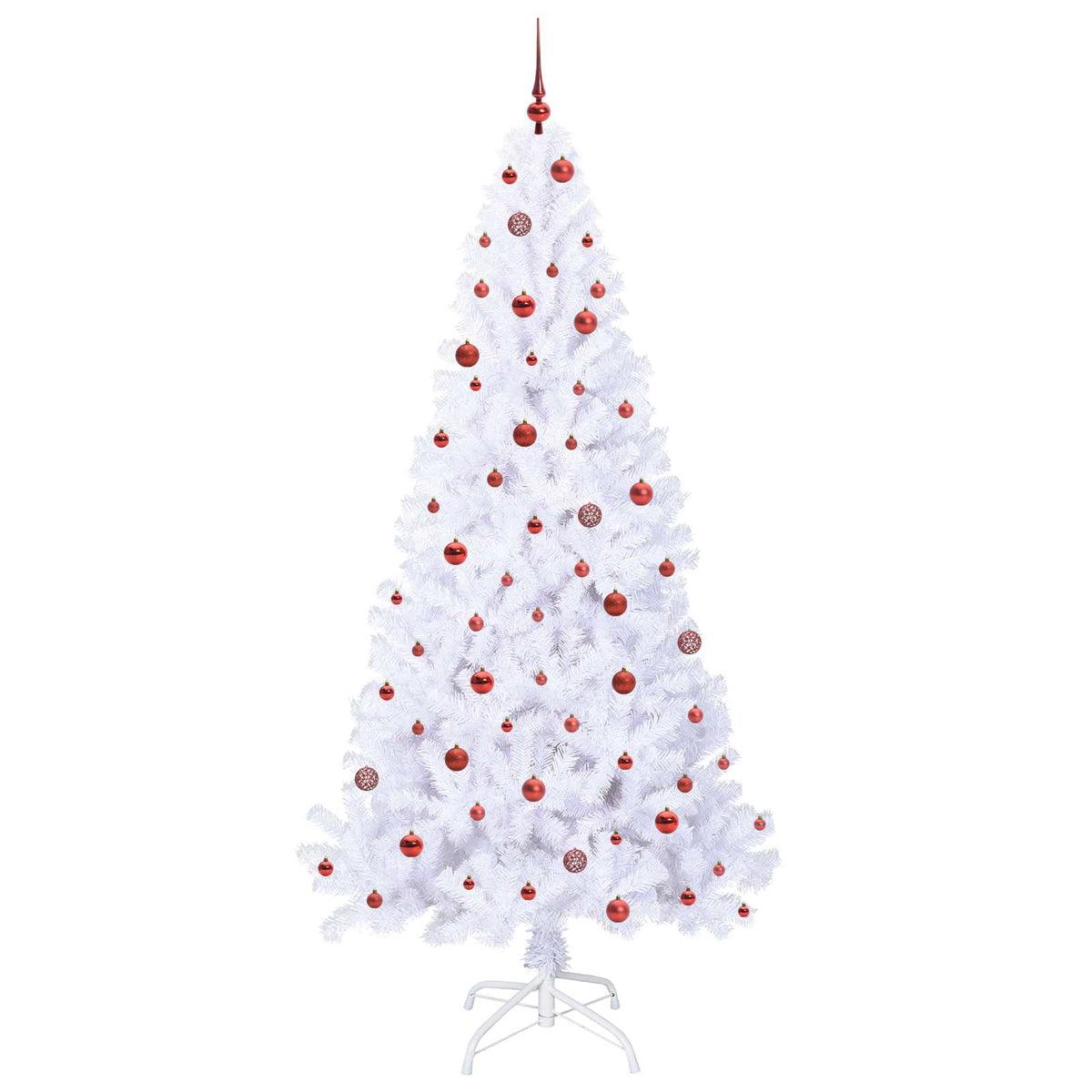 vidaXL Artificial Christmas Tree with Stand White 240 cm PVC and Steel