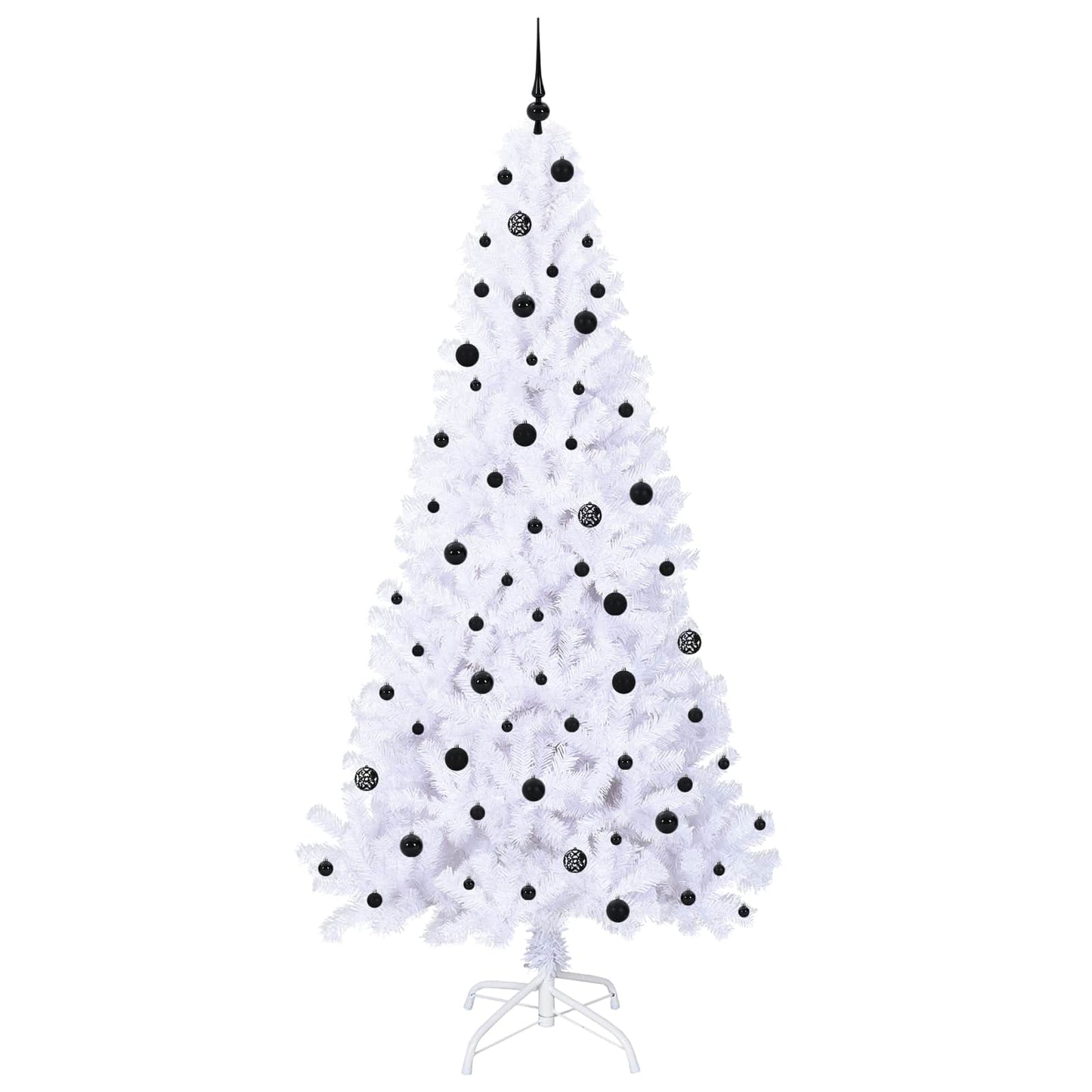 vidaXL Artificial Christmas Tree with Stand White 240 cm PVC and Steel