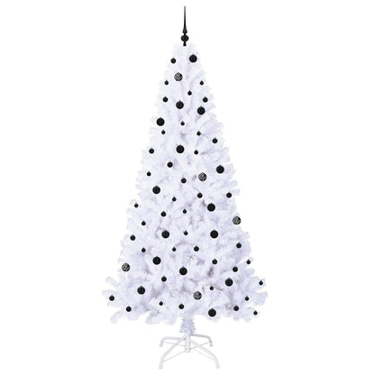 vidaXL Artificial Christmas Tree with Stand White 240 cm PVC and Steel