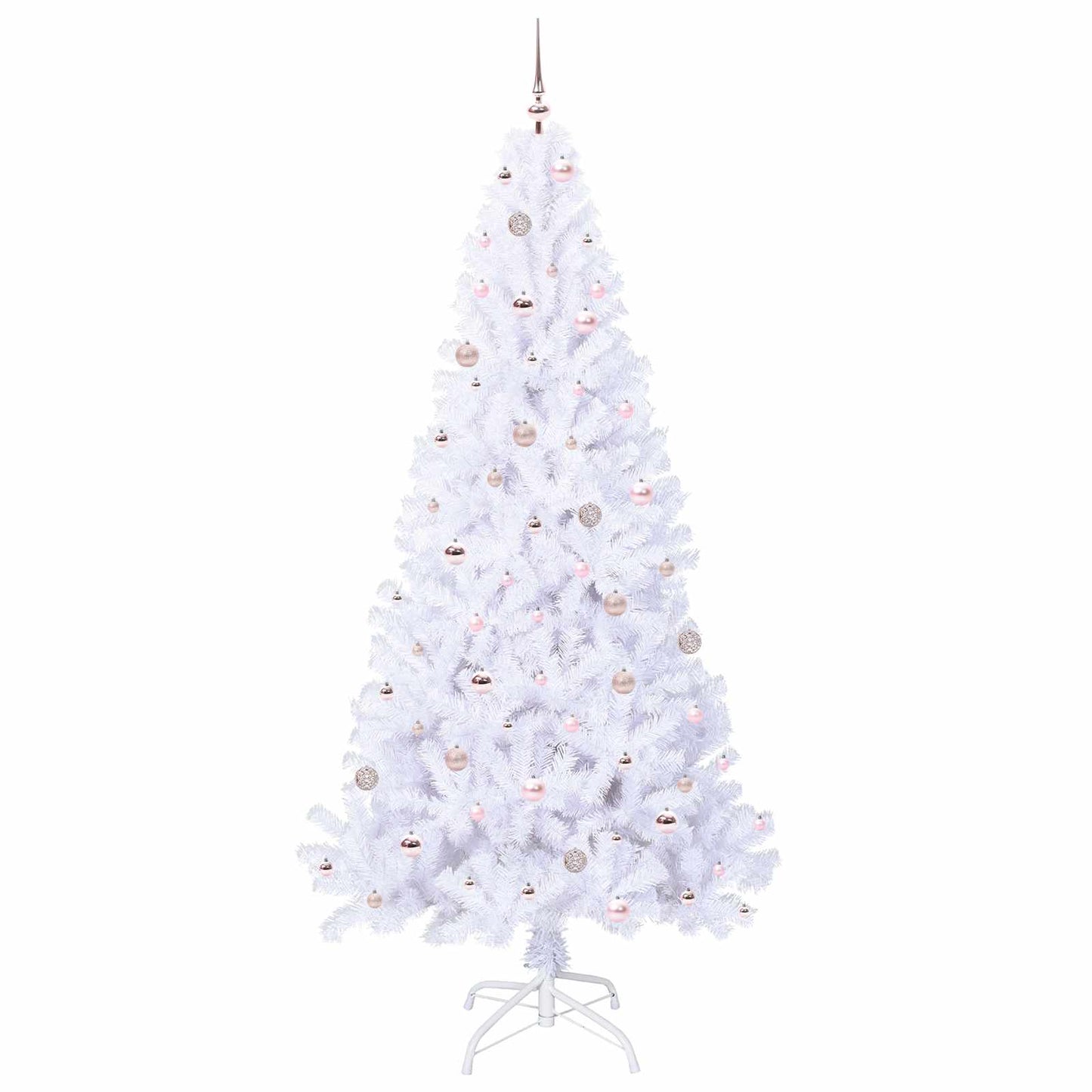 vidaXL Artificial Christmas Tree with Stand White 240 cm PVC and Steel