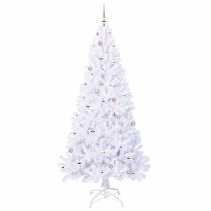 vidaXL Artificial Christmas Tree with Stand White 240 cm PVC and Steel