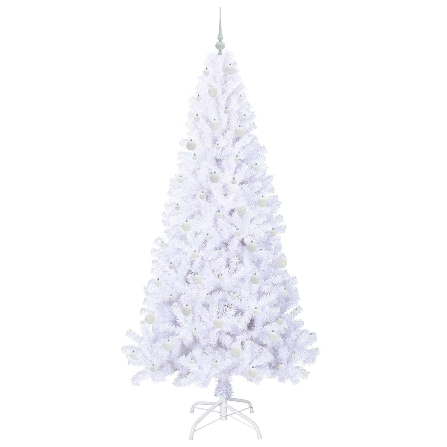 vidaXL Artificial Christmas Tree with Stand White 240 cm PVC and Steel
