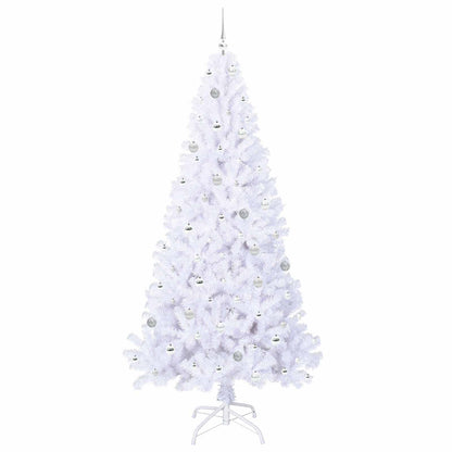 vidaXL Artificial Christmas Tree with Stand White 240 cm PVC and Steel