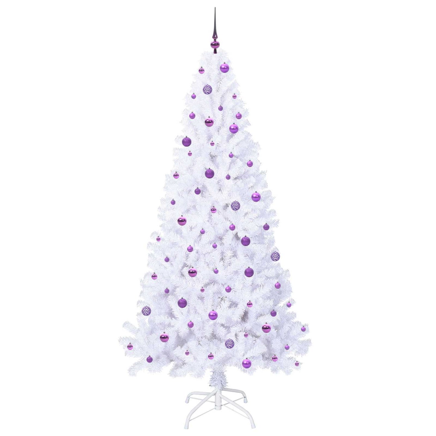 vidaXL Artificial Christmas Tree with Stand White 240 cm PVC and Steel