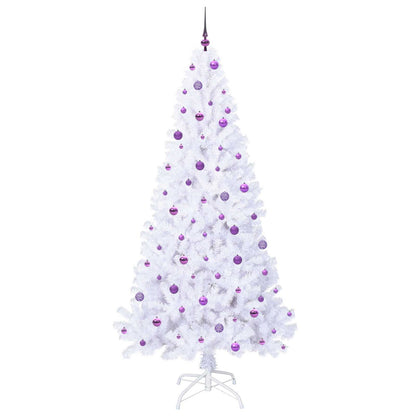 vidaXL Artificial Christmas Tree with Stand White 240 cm PVC and Steel