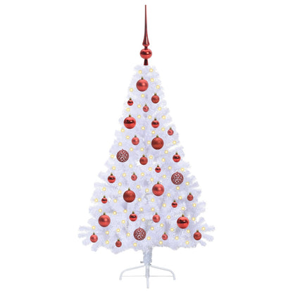vidaXL Artificial Christmas Tree with Stand White 120 cm PVC and Steel
