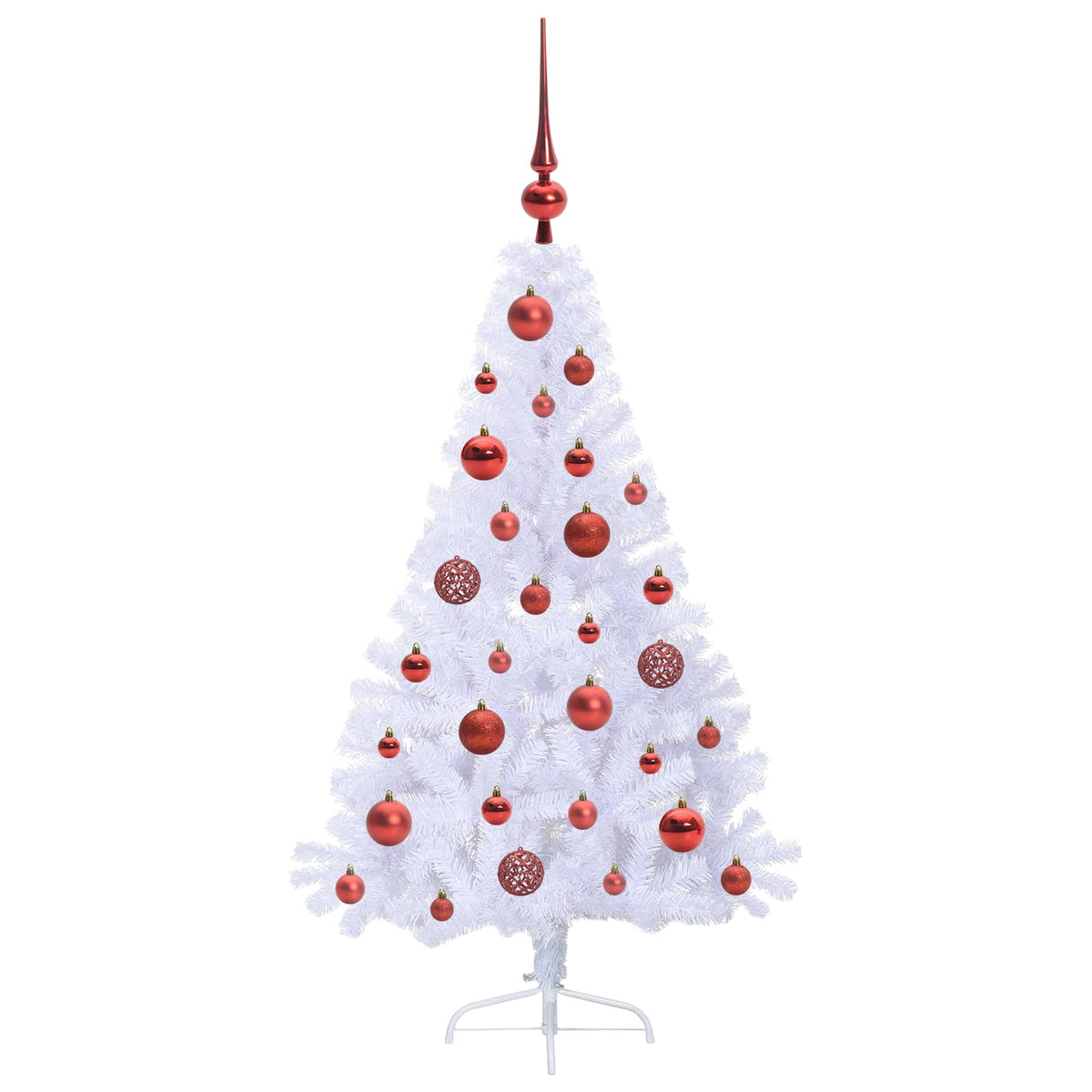 vidaXL Artificial Christmas Tree with Stand White 120 cm PVC and Steel