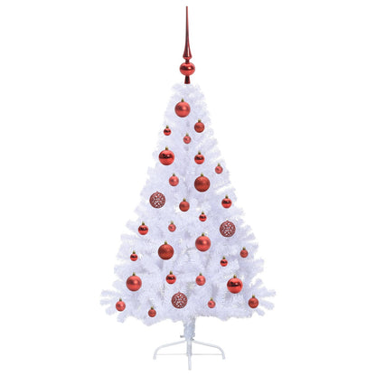 vidaXL Artificial Christmas Tree with Stand White 120 cm PVC and Steel