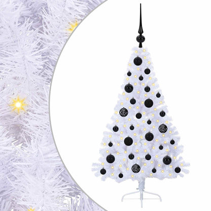 vidaXL Artificial Christmas Tree with Stand White 120 cm PVC and Steel